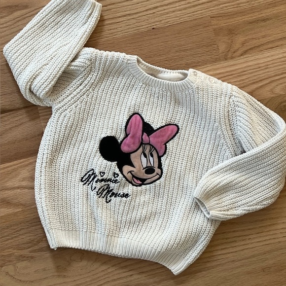 Primark Disney Minnie Mouse Chunky Knit Sweater Size 24-36m - Picture 1 of 4